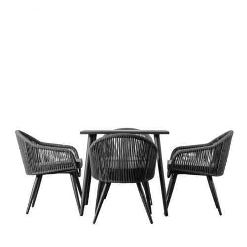 Totnes Charcoal 4 Seater Dining Set - Image 4