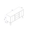 Helsinki large sideboard - 2 doors & 3 drawers - Image 6