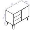 Helsinki small sideboard - 1 door & 3 drawers - Image 4