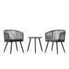Totnes Charcoal 2 Seater Bistro Set - Image 3