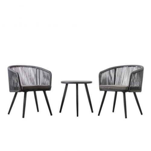 Totnes Charcoal 2 Seater Bistro Set - Image 3