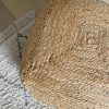 Large Natural woven pouffe/footstool - Image 4