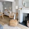 Large Natural woven pouffe/footstool - Image 2