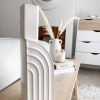 White half rainbow vase