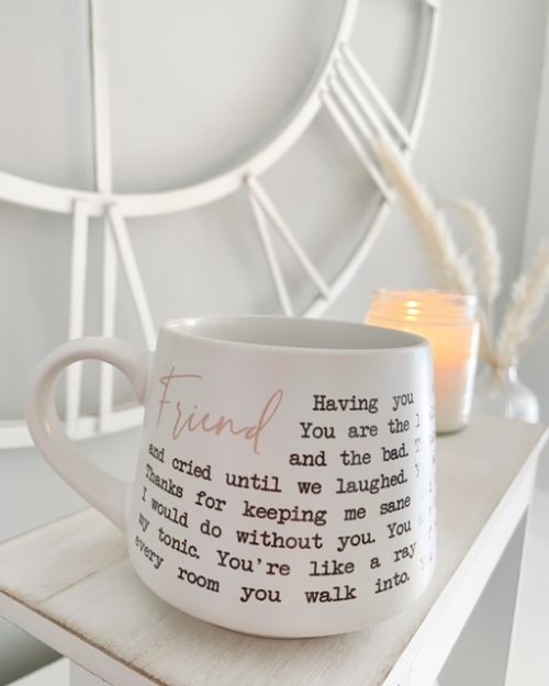 Sentimental wording mug 'Friend'