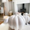 Large white ceramic pumpkin