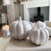 Large white ceramic pumpkin - Image 3