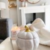 Pumpkin storage jar with gold decoration