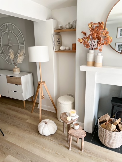 Pair of wooden heart tables stools Perfectly Lovely Interiors