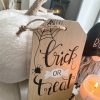 Wooden trick of treat hanging plaque - Image 3