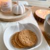White ceramic pumpkin dish