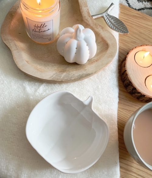 White ceramic pumpkin dish - Image 3