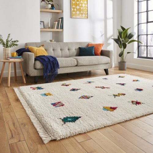 Boho symbol multi coloured rug - 3 sizes - Image 3
