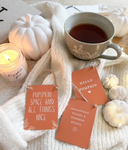 Hello pumpkin hanging plaque - Image 3