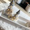 Long rustic white tray with glitter silver stars - Image 3