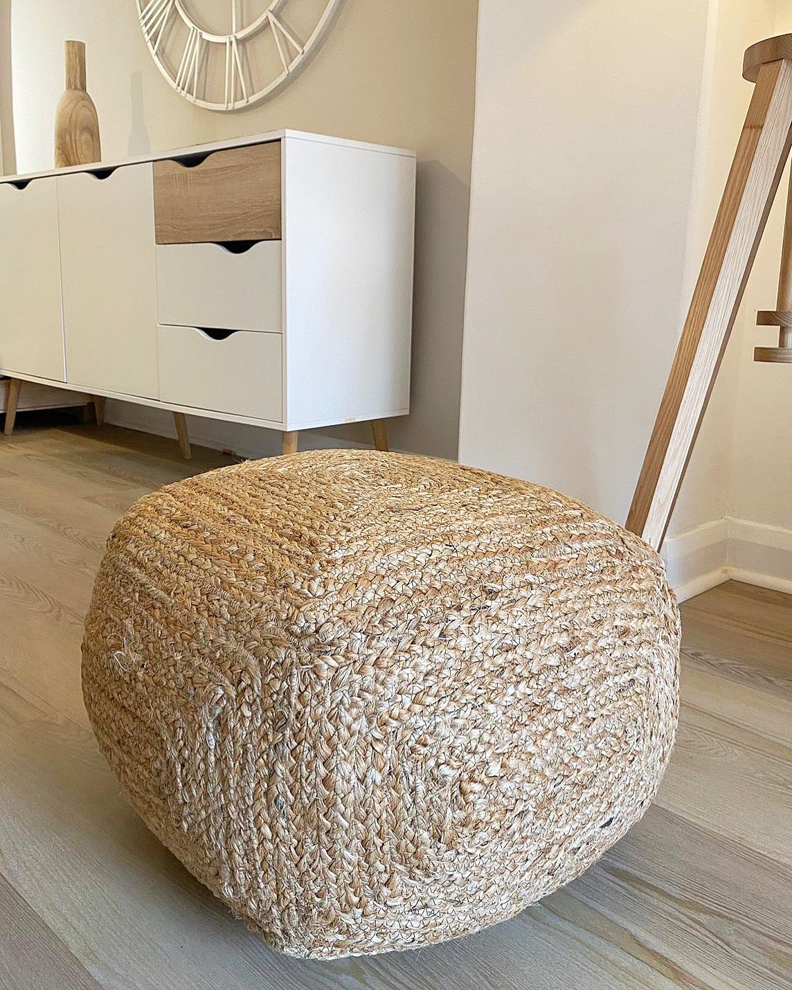 Natural pouffe cheap