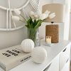 Decorative dimpled ceramic ball