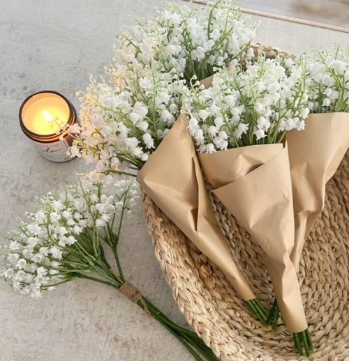 Bunch of faux Lily of the valley stems
