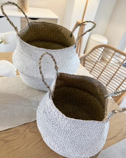 White belly baskets in medium and large - Image 2