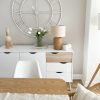Stunning woven style heavy lamp with neutral shade - Image 4
