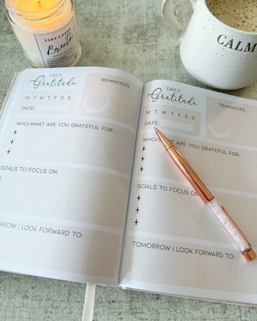 Gratitude Journal with Rose Quartz Pen – The Life Store Brigg