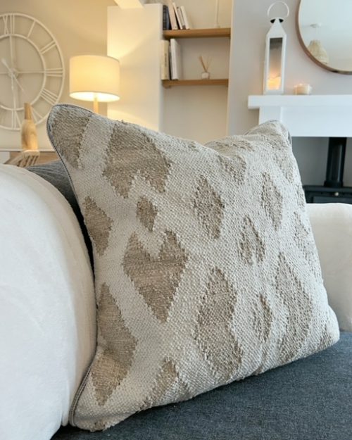 Oversized large Nordic neutral cushion