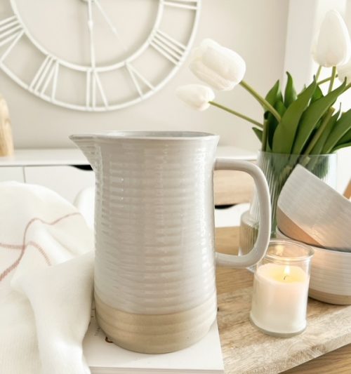 Half glazed jug
