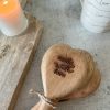 Pair of 'Made with love' wooden heart serving spoons - Image 4