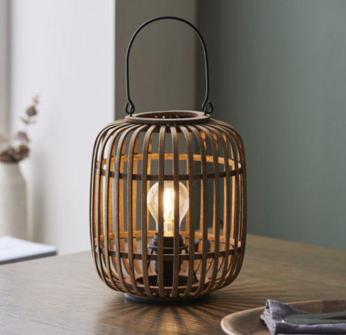 Wicker table lamp - Natural