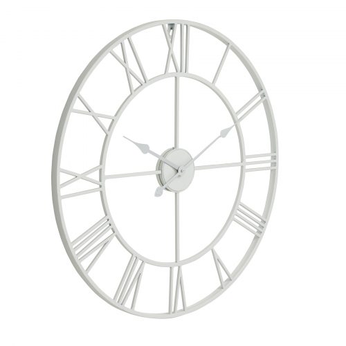 70cm white skeleton clock
