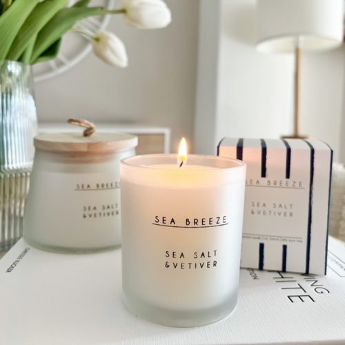 Sea breeze ocean candle jar in box