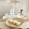 Huge woven palm tray with handles