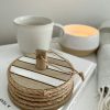 Rustic coastal style wooden coasters - Image 2