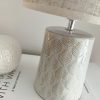 Ceramic table lamp with leaf decoration - Image 2