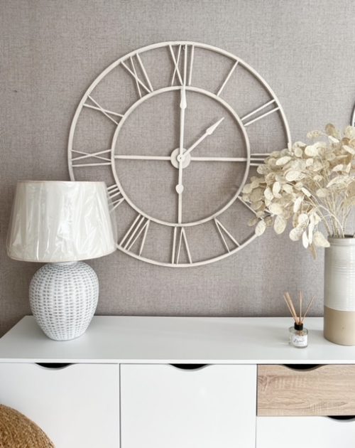 Large statement cream wall clock - 3 sizes - Image 4