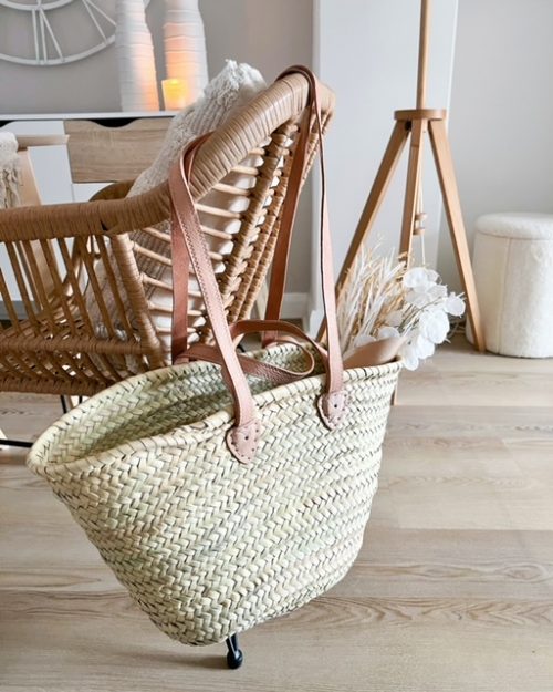 French woven shopper basket