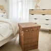 Scalloped edge rattan lidded basket - Image 4