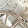 Natural wood clock with silver edging - Image 4