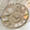 Natural wood clock with silver edging - Image 2