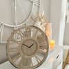 Natural wood clock with silver edging - Image 3