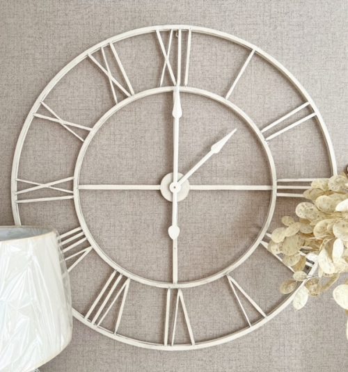 Large statement cream wall clock - 3 sizes - Image 5