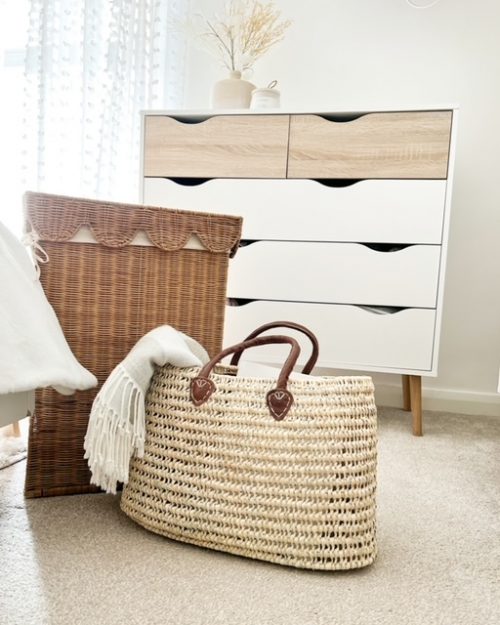 Large sturdy two handled basket