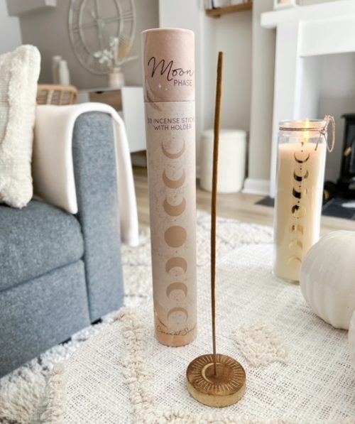 Moon phase incense sticks and wooden holder - Image 4