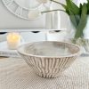Small white washed decorative bowl