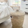 Stunning seagrass lidded hamper basket