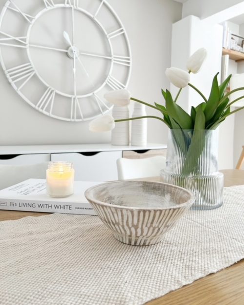 Small white washed decorative bowl - Image 2