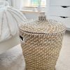 Stunning seagrass lidded hamper basket - Image 3