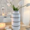 Beautiful beige and white stripe vase - Image 7
