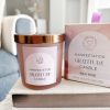 Manifestation 'Gratitude' rose quartz crystal scented candle - Image 2