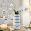 Beautiful beige and white stripe vase - Image 2